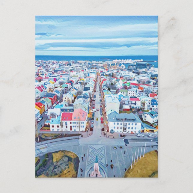 Reykjavík, Island Vykort (Framsida)