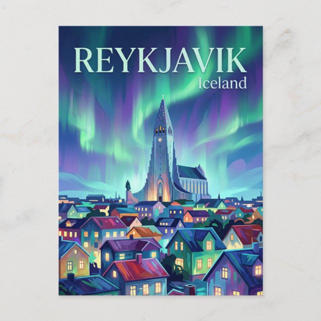 Reykjavik Island Vykort (Framsida)