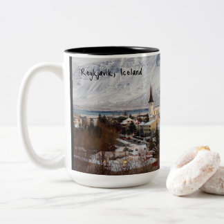 Reykjavik, Island Winter Scene Två-Tonad Mugg