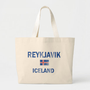 Reykjavik islanddesigner jumbo tygkasse