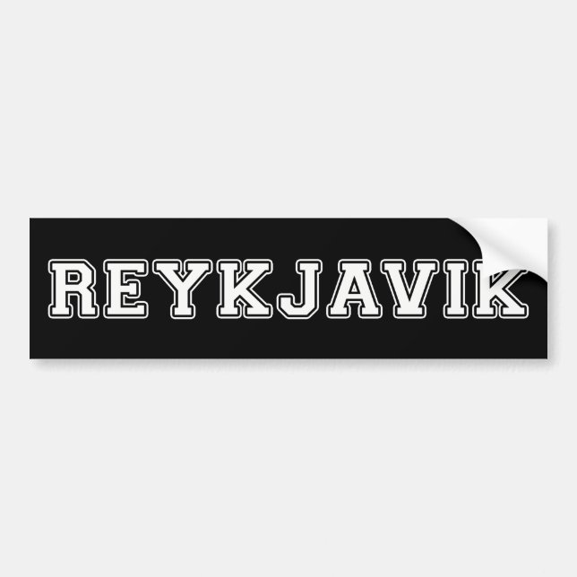 Reykjavik-Islandet Bildekal (Framsidan)
