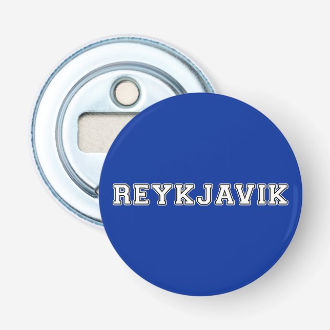 Reykjavik-Islandet Flasköppnare (Framsidan)