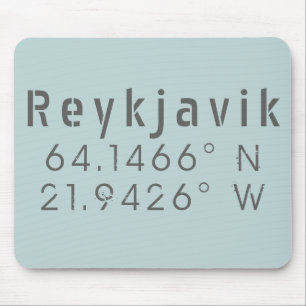 Reykjavik-Islandet Latitude Longitud Musmatta