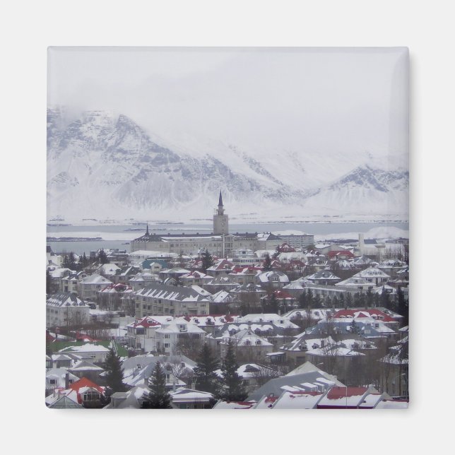 Reykjavik-Islandet Magnet (Framsidan)