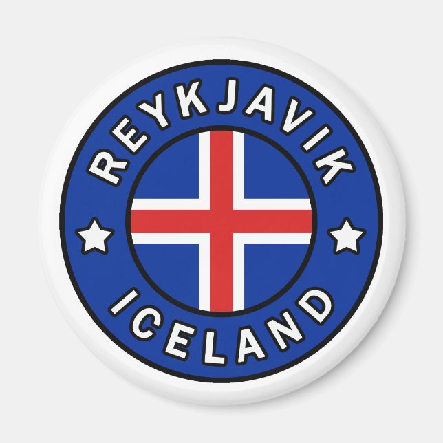 Reykjavik-Islandet Magnet (Framsidan)