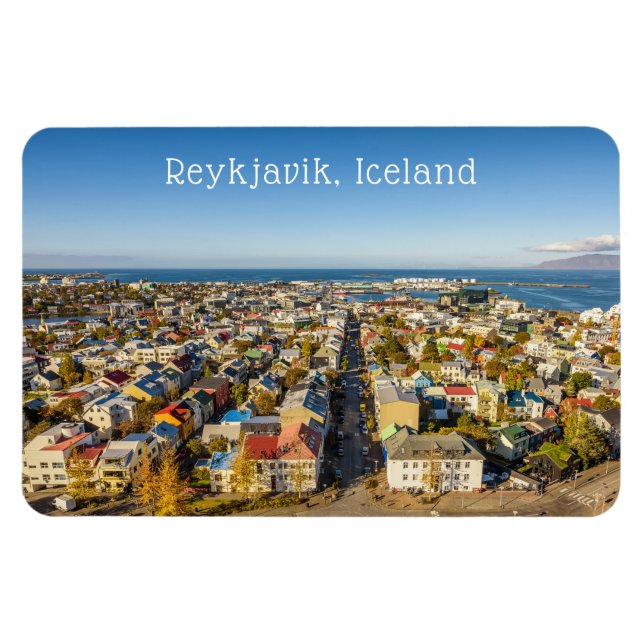Reykjavik-Islandet Magnet (Horisontell)