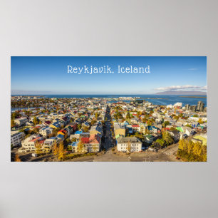 Reykjavik-Islandet Poster