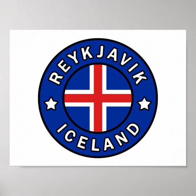 Reykjavik-Islandet Poster (Framsidan)