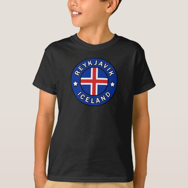 Reykjavik-Islandet Tee Shirt (Framsida)