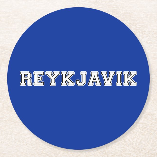 Reykjavik-Islandet Underlägg Papper Rund (Framsidan)