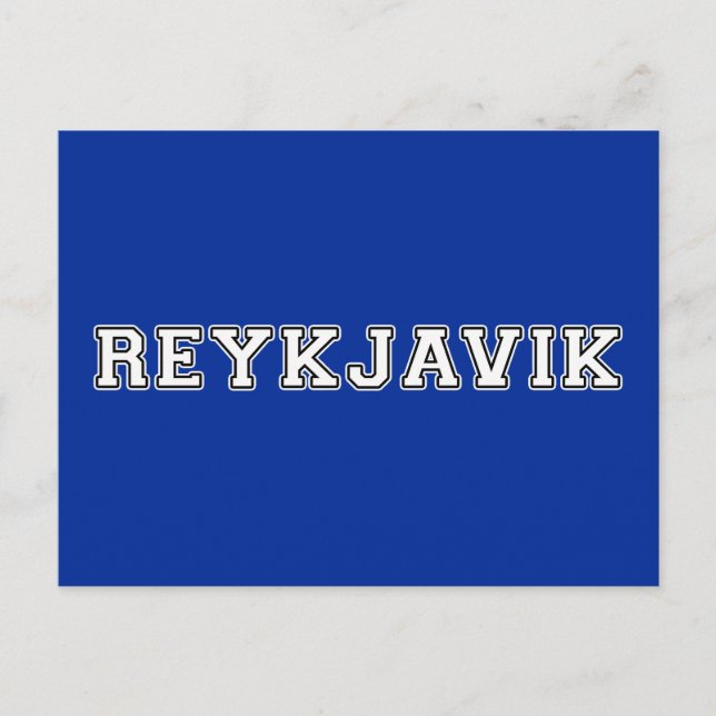 Reykjavik-Islandet Vykort (Framsida)