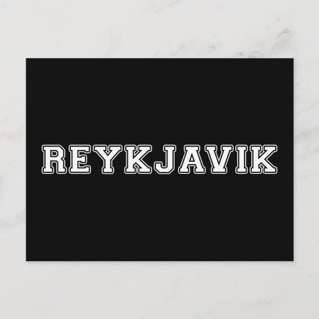 Reykjavik-Islandet Vykort (Framsida)