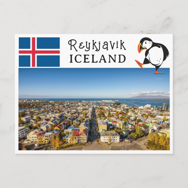 Reykjavik-Islandet Vykort (Framsida)