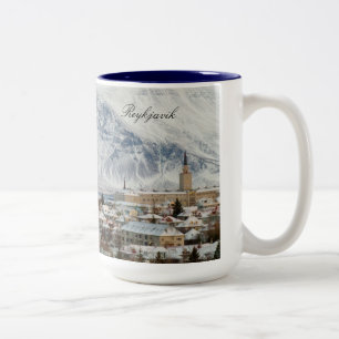 Reykjavik islandmugg Två-Tonad mugg