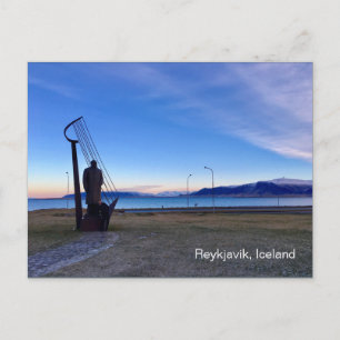 Reykjavik islandvykort med handstil vykort