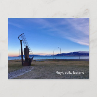 Reykjavik islandvykort med handstil vykort