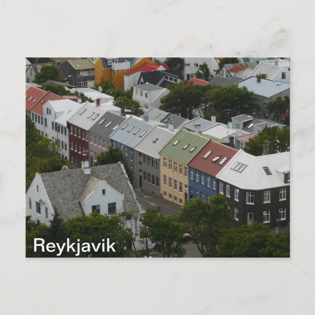 Reykjavik islandvykort vykort (Framsida)