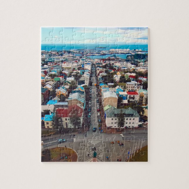 Reykjavik luftvy pussel (Vertikal)