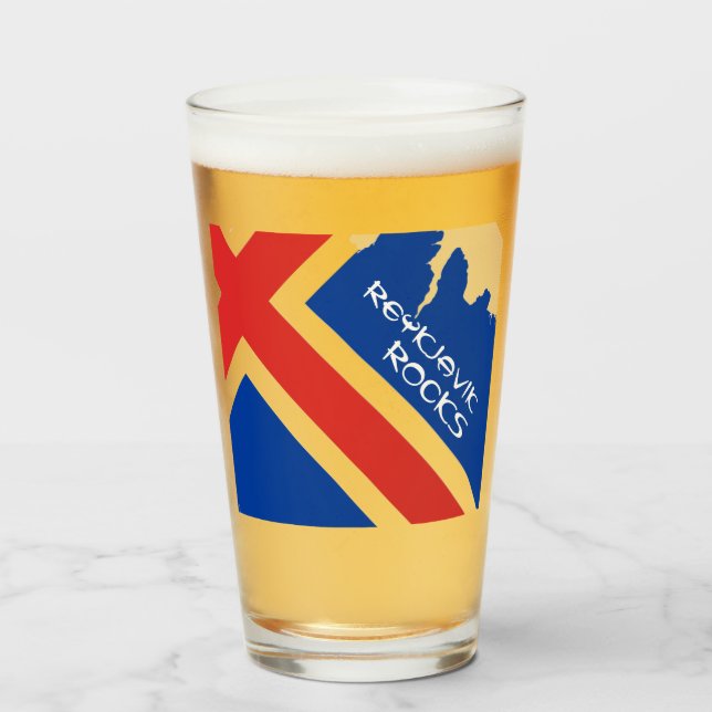 Reykjavik Sten Glass Glaskopp (Framsida fylld)