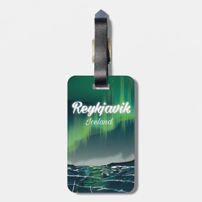 Reykjavik Vintage Resemalannons Bagagebricka (Baksidan Lodrät)