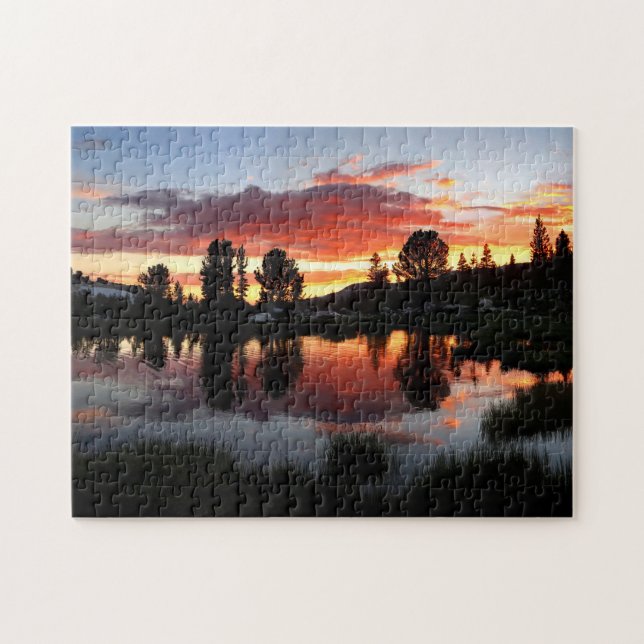 Reymann Sjö Sunset - Yosemite Pussel (Horisontell)