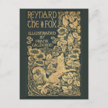 Reynard Fox Antique Victorian Bok vykort