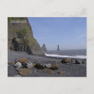 Reynisdrangar, Reynisfjara-stranden, Island Vykort