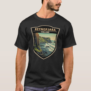 Reynisfjara Beach Island Travel Art Vintage T Shirt