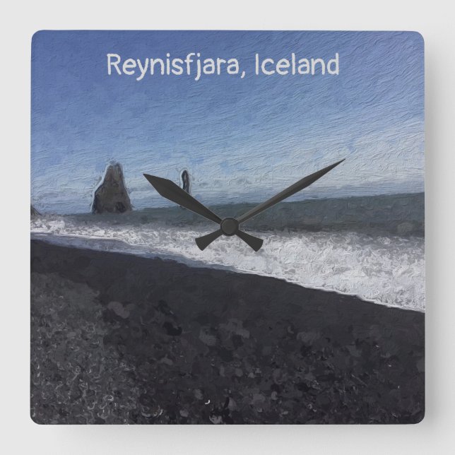 Reynisfjara, Island Fyrkantig Klocka (Framsida)
