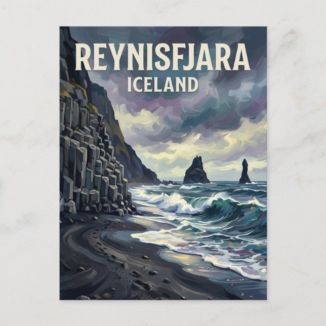 Reynisfjara strand Island Vykort (Framsida)