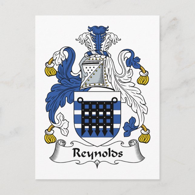 Reynolds Family Crest Vykort (Framsida)