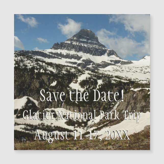 Reynolds Mountain från Logan Pass på Glacier Park (Framsida)