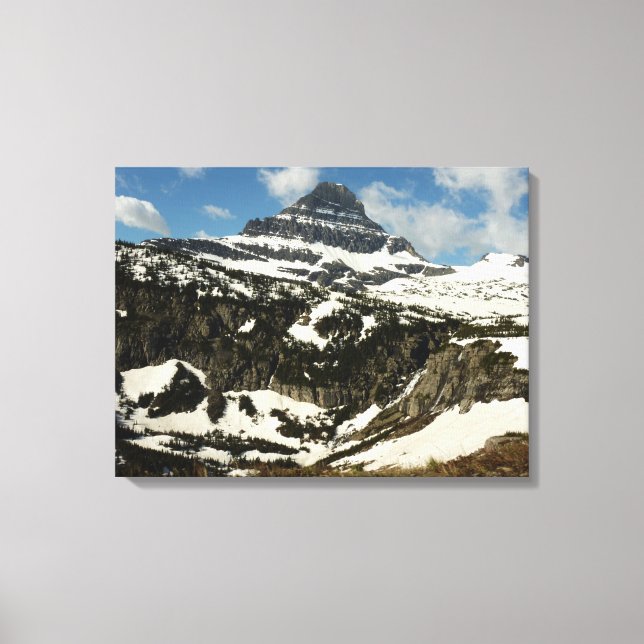 Reynolds Mountain från Logan Pass vid Glacier Park Canvastryck (Framsida)
