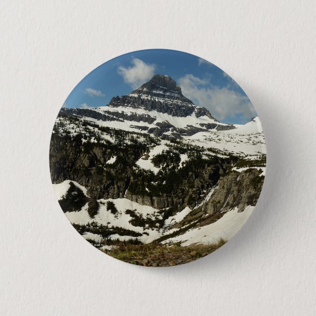 Reynolds Mountain från Logan Pass vid Glacier Park Knapp (Framsida)
