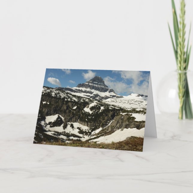Reynolds Mountain från Logan Pass vid Glacier Park Kort (Framsida)