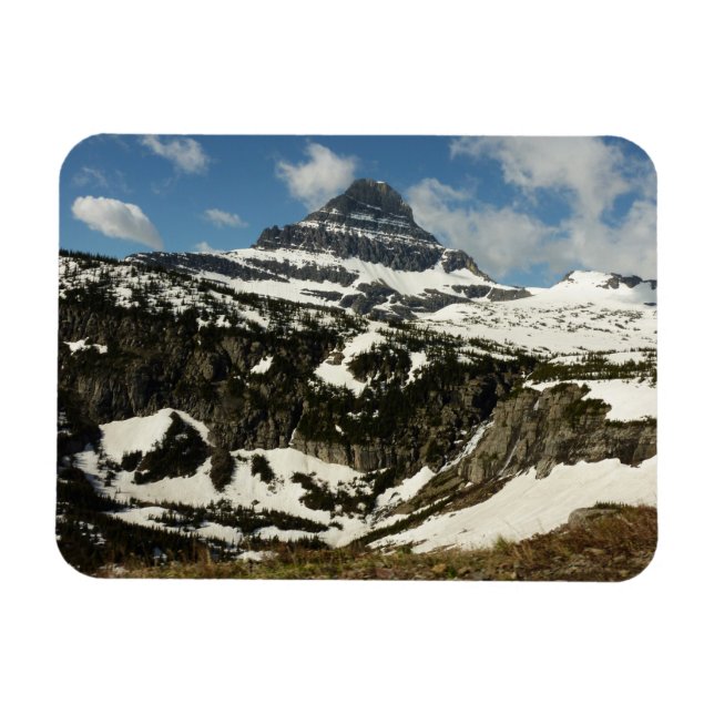 Reynolds Mountain från Logan Pass vid Glacier Park Magnet (Horisontell)