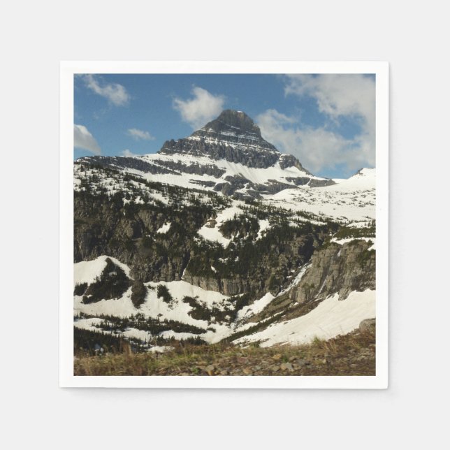 Reynolds Mountain från Logan Pass vid Glacier Park Pappersservett (Framsidan)
