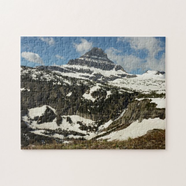 Reynolds Mountain från Logan Pass vid Glacier Park Pussel (Horisontell)