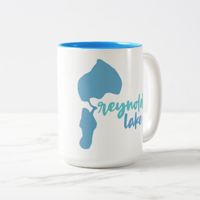 Reynolds sjö, tasstass, Michigan Två-Tonad Mugg (Framsida höger)