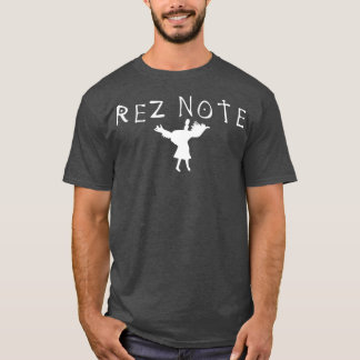 Rez Note Powwow Native American Design  T Shirt
