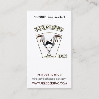 Rez ryttare IMC Visitkort