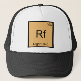 Rf - HögerFält Kemiskt Element Symbol Baseboll Keps