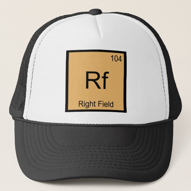 Rf - HögerFält Kemiskt Element Symbol Baseboll Keps (Framsida)