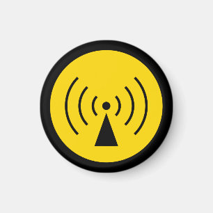 rf Varningssymbol Magnet