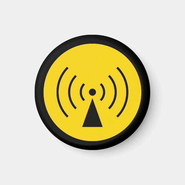 rf Varningssymbol Magnet (Framsidan)