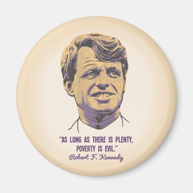 RFK - Fattigdom är ondska Magnet (Framsidan)