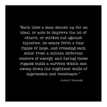 RFK Ripple of Hope Quote