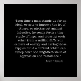 RFK Ripple of Hope Quote Poster