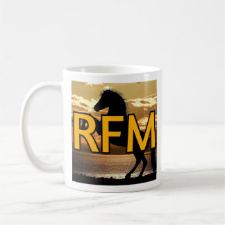 RFM logotyp häst och solnedgång/soluppgång Kaffemugg