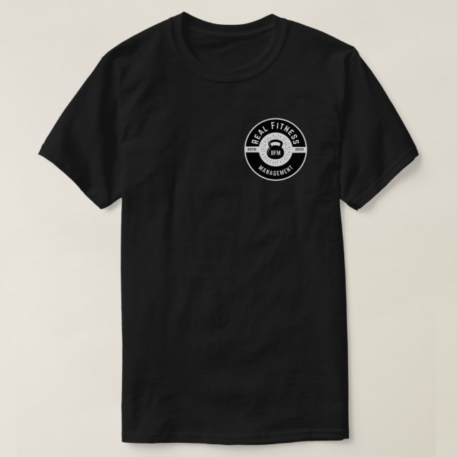 RFM Real work. Verkliga resultat. Verklig Fitness. T Shirt (Design framsida)